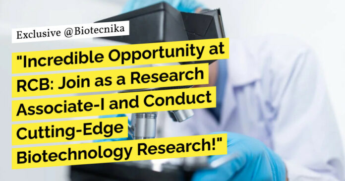 RCB Project Research Associate Job