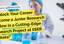IISER Kolkata Research Recruitment For Biotech, Biochem, Mol Bio – Apply Now IISER Kolkata Research Recruitment