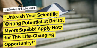 Biological Sciences Scientific Writer at Bristol Myers Squibb! Apply Now!