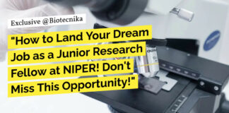 NIPER Life Science Research Recruitment - MSc & MTech Apply
