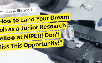 NIPER Life Science Research Recruitment - MSc & MTech Apply