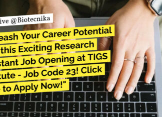 TIGS Biotech Research Vacancies