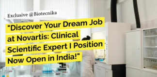 Novartis Clinical Scientific Expert Position Available - Life Sciences Apply Online