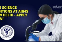 Life Science Positions at AIIMS