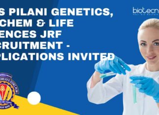 BITS Pilani Genetics JRF Recruitment
