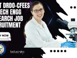 Govt DRDO-CFEES Biotech Engg