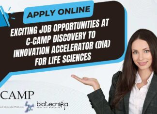 Exciting Job Opportunities at C-CAMP Discovery to Innovation Accelerator (DIA) For Life Sciences – Apply Now! C-CAMP Life Sciences Vacancies