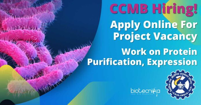CCMB Vacancies - Apply Online
