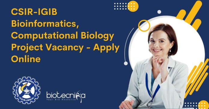 IGIB Bioinformatics Project Vacancy
