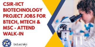 CSIR-IICT Biotechnology Project Jobs