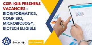 CSIR-IGIB Freshers Vacancies