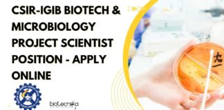 CSIR-IGIB Project Scientist Position