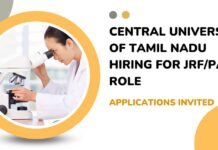 CUTN JRF Vacancy 2024