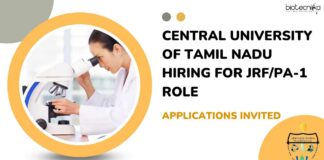 CUTN JRF Vacancy 2024