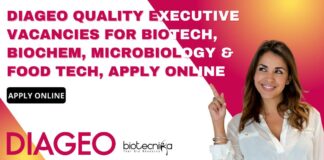 DIAGEO Quality Executive Vacancies