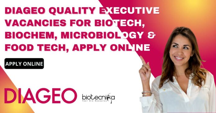 DIAGEO Quality Executive Vacancies