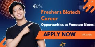 Freshers Biotech Vacancies at Panacea