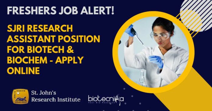 Freshers Vacancies at SJRI