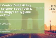Hyatt Centric Delhi Hiring Food Science, Food Tech & Microbiology For Hygiene Officer Role Hyatt Centric Delhi Hiring