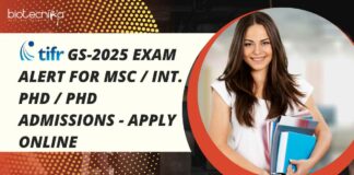 TIFR GS 2025 Application Form