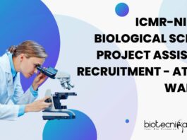 NIRRCH Biological Science Project Assistant
