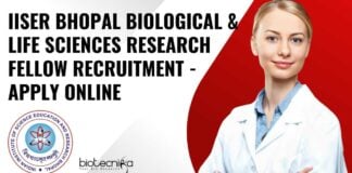 IISER Bhopal Research Recruitment For