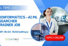 Bioinformatics Researcher & Trainer Job