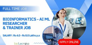 Bioinformatics Researcher & Trainer Job
