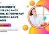 NCBS Scientific Officer Vacancy With Rs. 67,700 pm Pay For Biotech & Life Sciences – Apply Online NCBS Scientific Officer Vacancy