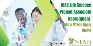 NIAB Project Vacancies Life