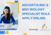 Novartis Biology Specialist Job Opening