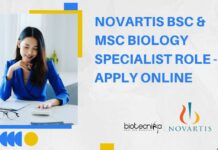 Novartis Biology Specialist Job Opening