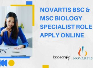 Novartis BSc & MSc Biology Specialist Role – Apply Online Novartis Biology Specialist Job Opening