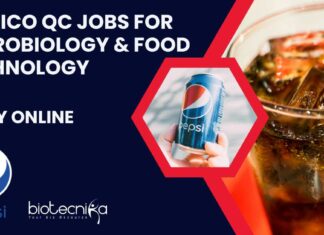 Pepsico QC Jobs For Microbiology & Food Technology – Apply Online Pepsico QC Jobs