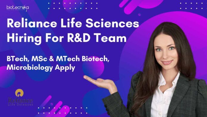 Reliance Life Sciences R&D Recruitment
