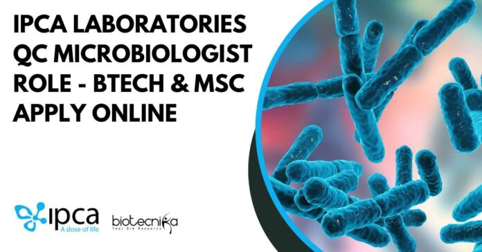 Ipca Laboratories QC Microbiologist Role