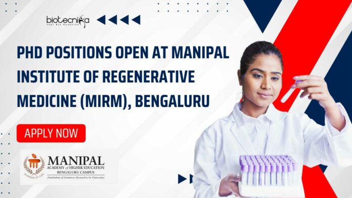 PhD Positions Open at Manipal