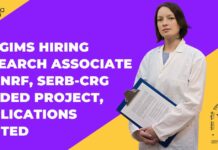 SGPGIMS Hiring Research Associate in ANRF, SERB-CRG Funded Project, Applications Invited SGPGIMS Hiring Research Associate
