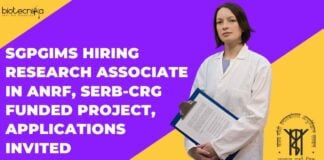 SGPGIMS Hiring Research Associate