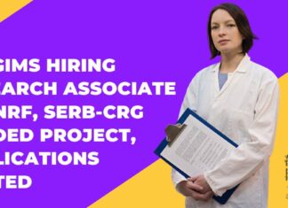 SGPGIMS Hiring Research Associate in ANRF, SERB-CRG Funded Project, Applications Invited SGPGIMS Hiring Research Associate