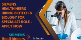 Siemens Healthineers Hiring Biotech