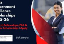 Swiss Government Excellence Scholarships 2025-26