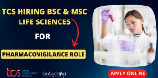 Pharmacovigilance Role at TCS Mumbai