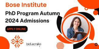 Bose Institute PhD Admissions 2024