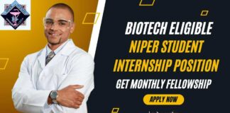 NIPER Student Internship Position
