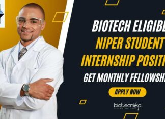 NIPER Student Internship Position