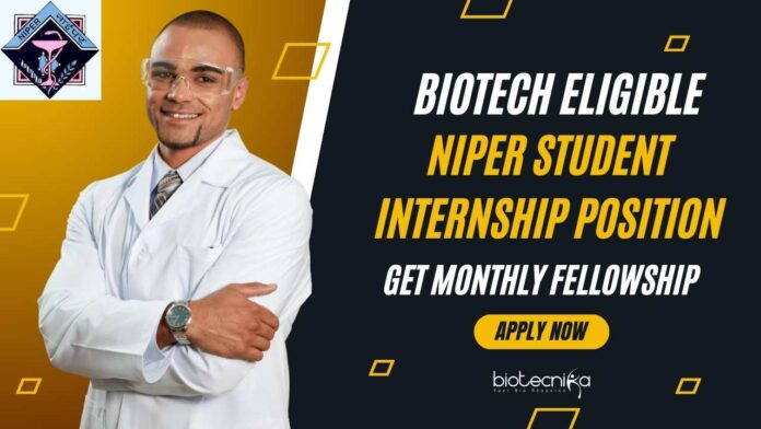 NIPER Student Internship Position