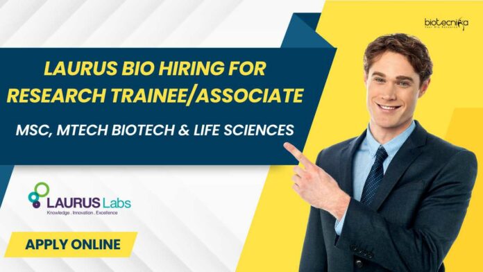 Laurus Bio Hiring For Research Trainee