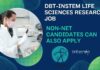 DBT-inStem Life Sciences Research Job – Non-NET Candidates Can Also Apply inStem Life Sciences Research Job