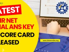 CSIR NET Final Answer Key